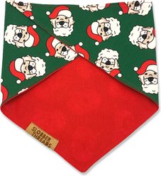Slobber Threads Christmas Santa Paws Dog Bandana, Large slide 2 of 4