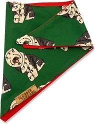 Slobber Threads Christmas Tangled Tidings Dog Bandana, X-Large slide 2 of 4