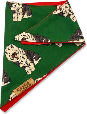 Show full view: Slobber Threads Christmas Tangled Tidings Dog Bandana, Small slide 3 of 4