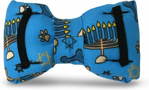 Show full view: Slobber Threads Christmas Hanukkah Dog Bowtie slide 2 of 2