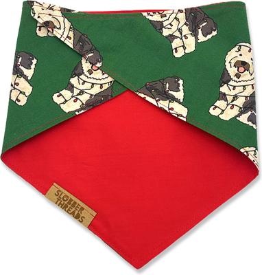 Show full view: Slobber Threads Christmas Tangled Tidings Dog Bandana, Small slide 2 of 4