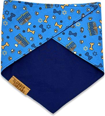 Show full view: Slobber Threads Hanukkah Dog Bandana, Small slide 3 of 5