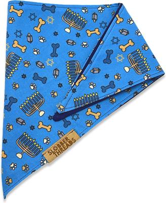 Show full view: Slobber Threads Hanukkah Dog Bandana, Small slide 2 of 5