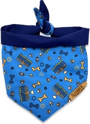 Slobber Threads Hanukkah Dog Bandana, Small