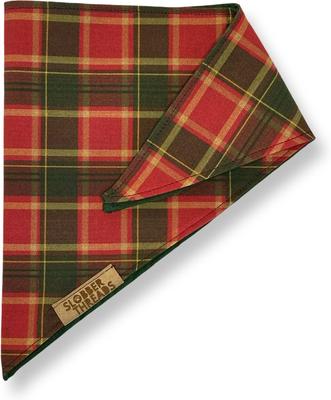 Show full view: Slobber Threads Christmas Tartan Holiday Dog Bandana, Small slide 3 of 4