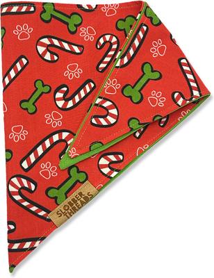 Show full view: Slobber Threads Christmas Candy Canes Dog Bandana, Small slide 3 of 5