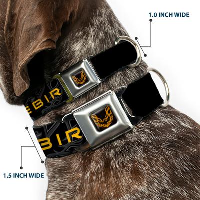 Show full view: Buckle-Down GM General Motors Pontiac Firebird Logo Dog Collar, Large: 15 to 24-in neck, 1-in wide slide 3 of 9