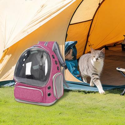 Show full view: Niubya Space Capsule Astronaut Carrier Backpack for Small Puppies & Cats, Pink slide 7 of 8