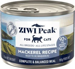 ZIWI Peak Mackerel Recipe Canned Cat Food, 6.5-oz, case of 12