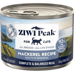 ZIWI Peak Mackerel Recipe Canned Cat Food, 6.5-oz, case of 12