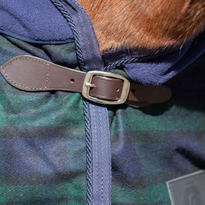 Show full view: Equinavia Ulla Wool Horse Cooler, Navy/Green, 80-in slide 2 of 6