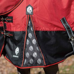 Equinavia Norse Light Weight 100g Horse Turnout Blanket, Equestrian Red, 75-in slide 2 of 6