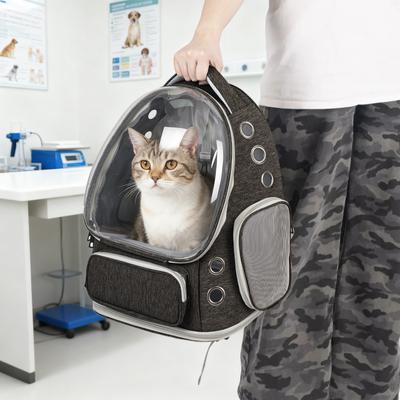 Show full view: Niubya Space Capsule Astronaut Carrier Backpack for Small Puppies & Cats, Black slide 7 of 9