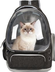 Niubya Space Capsule Astronaut Carrier Backpack for Small Puppies & Cats, Black