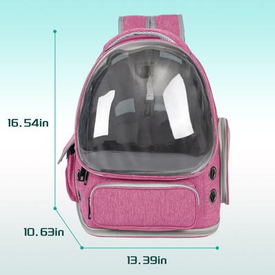 Show full view: Niubya Space Capsule Astronaut Carrier Backpack for Small Puppies & Cats, Pink slide 3 of 8