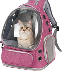 Niubya Space Capsule Astronaut Carrier Backpack for Small Puppies & Cats, Pink
