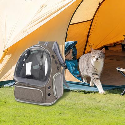 Show full view: Niubya Space Capsule Astronaut Carrier Backpack for Small Puppies & Cats, Brown slide 7 of 8