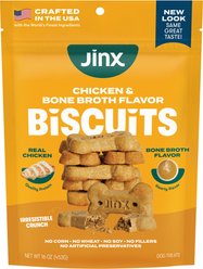 Jinx Chicken & Bone Broth Biscuits Crunchy Dog Treats, 16-oz bag