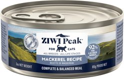 ZIWI Peak Mackerel Recipe Canned Cat Food, 3-oz, case of 24