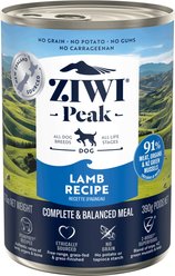 ZIWI Peak Lamb Recipe Canned Dog Food, 13.75-oz, case of 12
