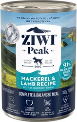 ZIWI Peak Mackerel & Lamb Recipe Canned Dog Food, 13.75-oz, case of 12
