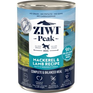 ZIWI Peak Mackerel & Lamb Recipe Canned Dog Food, 13.75-oz, case of 12