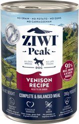 ZIWI Peak Venison Recipe Canned Dog Food, 13.75-oz, case of 12