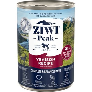 ZIWI Peak Venison Recipe Canned Dog Food, 13.75-oz, case of 12