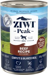 ZIWI Peak Beef Recipe Canned Dog Food, 13.75-oz can, case of 12