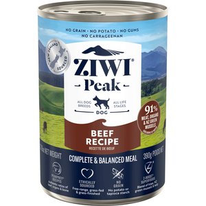 ZIWI Peak Beef Recipe Canned Dog Food, 13.75-oz can, case of 12