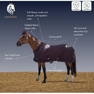 Equinavia Hygge Bonded Fleece Horse Cooler, Black, 76-in