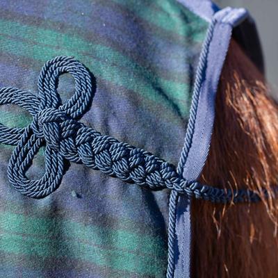 Show full view: Equinavia Ulla Wool Horse Cooler, Navy/Green, 80-in slide 5 of 6
