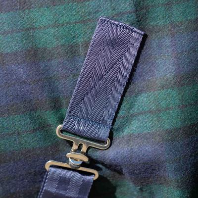 Show full view: Equinavia Ulla Wool Horse Cooler, Navy/Green, 80-in slide 4 of 6