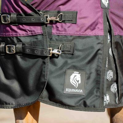 Show full view: Equinavia Thunder 360 Detachable Neck Heavy Weight 300g Horse Turnout Blanket, Plum Wine, 84-in slide 8 of 9