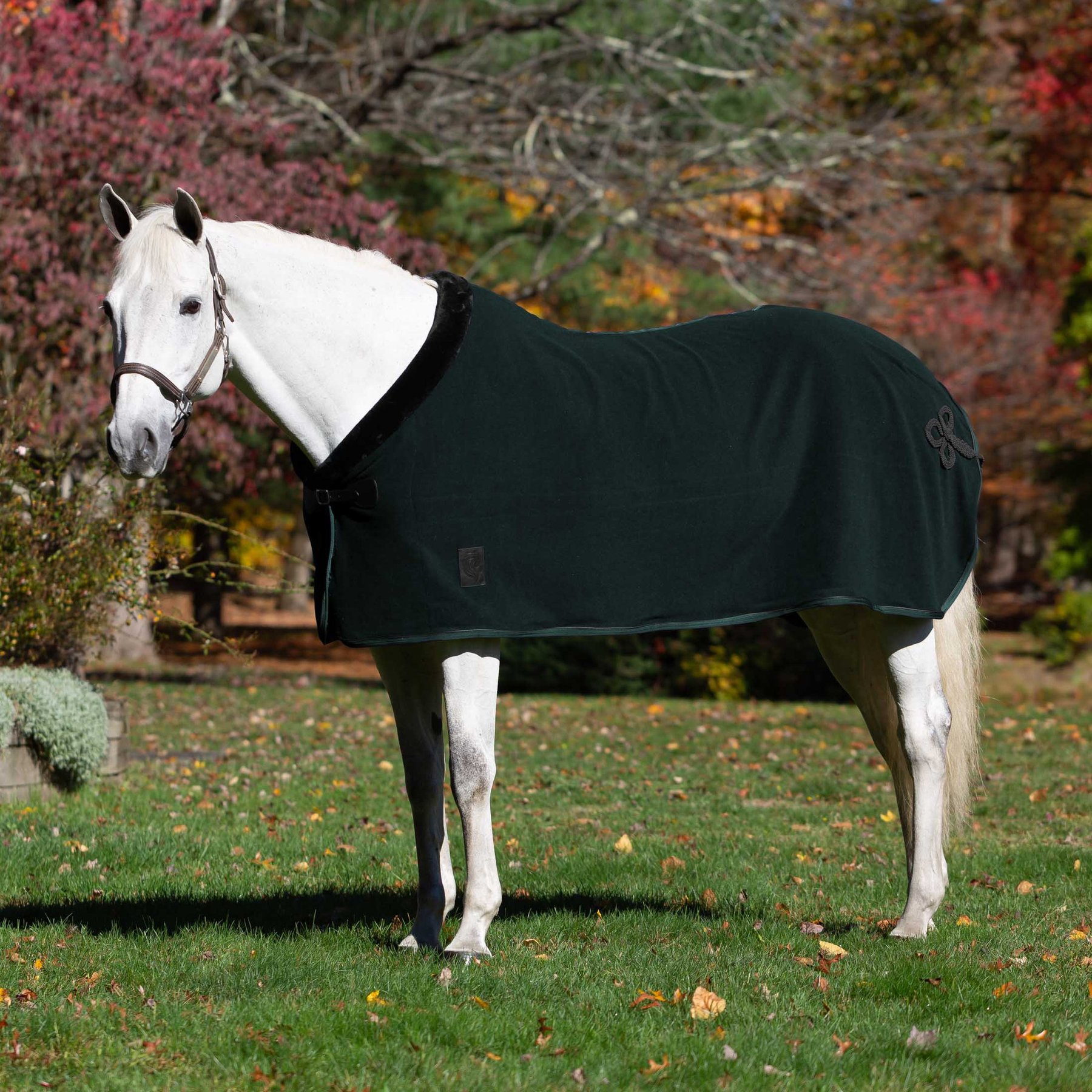 Equinavia Koselig Fleece Horse Cooler, Deep Green, 68-in