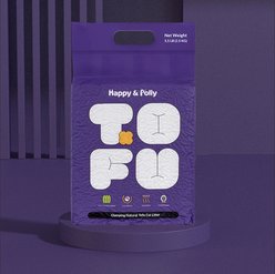 Happy & Polly Natural Tofu Clumping Cat Litter, 5.5-lb bag