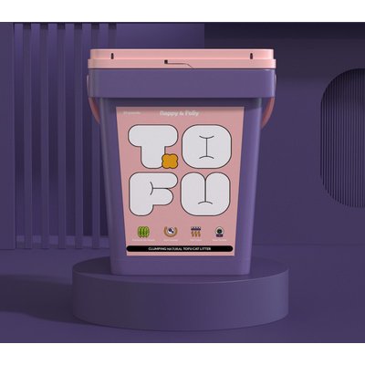 Happy & Polly Happy & Polly Natural Tofu Clumping Cat Litter, 20-lb bucket