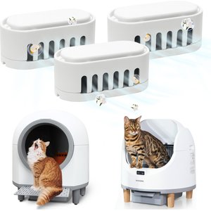 Aoruefar Self-Cleaning Cat Litter Box Deodorizer, 3.2 x 1.6 x 1.4-in, 3 count