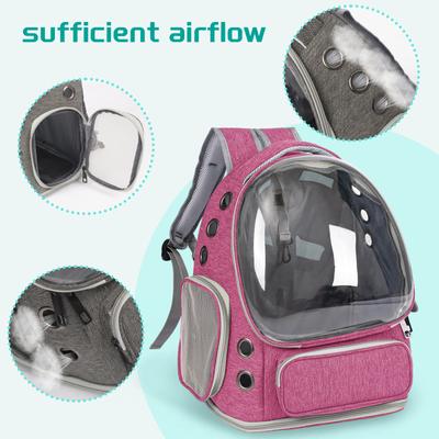 Show full view: Niubya Space Capsule Astronaut Carrier Backpack for Small Puppies & Cats, Pink slide 4 of 8
