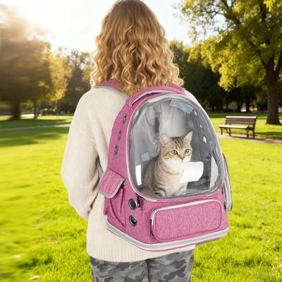 Show full view: Niubya Space Capsule Astronaut Carrier Backpack for Small Puppies & Cats, Pink slide 2 of 8