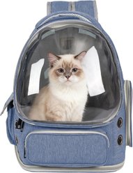 Niubya Space Capsule Astronaut Carrier Backpack for Small Puppies & Cats, Blue