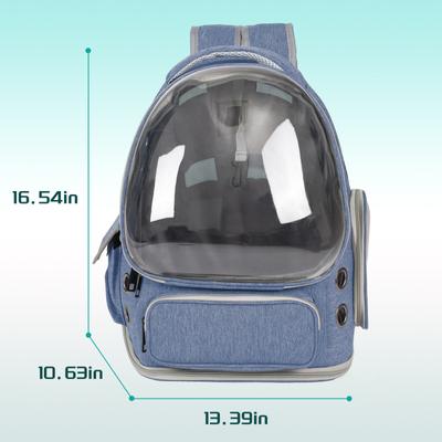 Show full view: Niubya Space Capsule Astronaut Carrier Backpack for Small Puppies & Cats, Blue slide 3 of 8