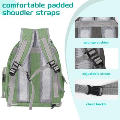 Show full view: Niubya Space Capsule Astronaut Carrier Backpack for Small Puppies & Cats, Green slide 6 of 9