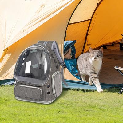 Show full view: Niubya Space Capsule Astronaut Carrier Backpack for Small Puppies & Cats, Grey slide 7 of 8