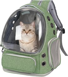 Niubya Space Capsule Astronaut Carrier Backpack for Small Puppies & Cats, Green