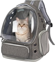 Niubya Space Capsule Astronaut Carrier Backpack for Small Puppies & Cats, Grey