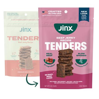 Show full view: Jinx Beef Tenders Jerky Dog Treats, 5-oz bag
 slide 3 of 9