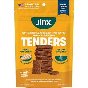 Jinx Chicken Sweet Potato Tenders Jerky Dog Treats, 5-oz bag