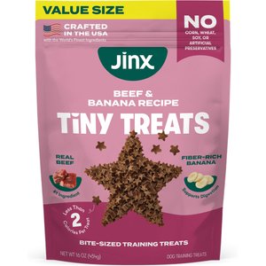 Jinx Beef & Bananas Soft & Chewy Dog Treats, 16-oz bag, 1 count