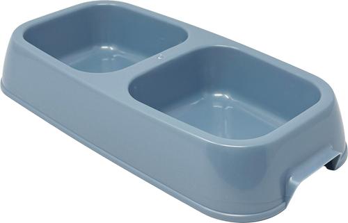 Show full view: Van Ness Double Dish Plastic Dog Bowl, 2.5 Cups slide 4 of 8